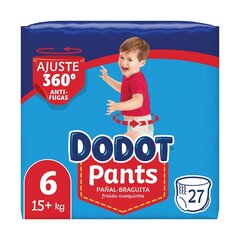 Vienreizlietojami autiņi Dodot Dodot Pants 15+ kg 6 Izmērs0 27 gb. cena un informācija | Autiņbiksītes | 220.lv