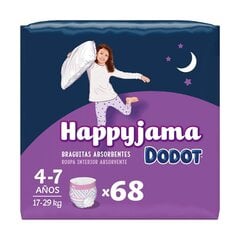 Vienreizlietojami autiņi Dodot Dodot Happyjama Niña Pieguļoša veļa 7 Izmērs0 4-7 gadi 17 gb. cena un informācija | Autiņbiksītes | 220.lv