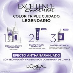 Permanents Krāsojošs Krēms L'Oreal Make Up Excellence Cool Creme Intensīvi Pelnu Blonds 7,11 cena un informācija | Matu uzlabošanai | 220.lv