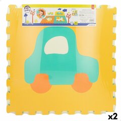 Puzles Paklājiņš Colorbaby 4 Daudzums Automašīnu 118 x 118 cm EVA (2 gb.) cena un informācija | Attīstošie paklājiņi | 220.lv