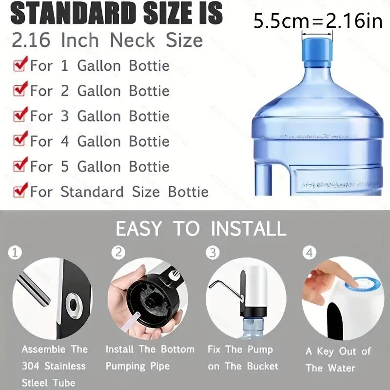 Elektriskais piedāvājums ūdens pudeles sūknis cena un informācija | Sūkņi tīram ūdenim | 220.lv