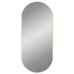Sienas spogulis, zelta krāsā, 100x45 cm, ovāls cena un informācija | Spoguļi | 220.lv