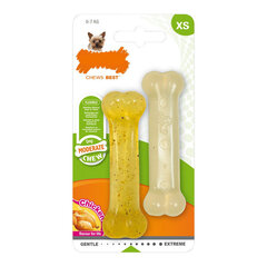 Прорезыватель для зубов для собак Nylabone Moderate Chew Twin Курица термопласт Размер XS (2 pcs) цена и информация | Игрушки для собак | 220.lv