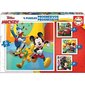 Puzle un domino komplekts Educa Mickey & Friends (25 + 20 + 16 + 12 pcs) cena un informācija | Puzles, 3D puzles | 220.lv