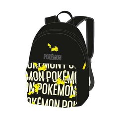 Skolas soma Pokémon Pikachu Melns (41 x 31 x 13,5 cm) cena un informācija | Skolas somas | 220.lv