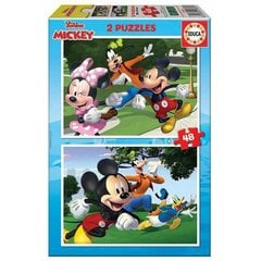 Puzle un domino komplekts Educa Disney Junior Mickey (48 pcs) cena un informācija | Puzles, 3D puzles | 220.lv