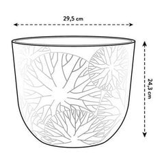 Pušķi Elho Fuente Lily Apaļa Brūns Plastmasa (Ø 29,5 x 24.3 cm) cena un informācija | Puķu podi | 220.lv