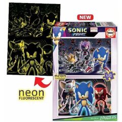 2 Pužļu Komplekts Educa Neon Sonic 100 Daudzums cena un informācija | Puzles, 3D puzles | 220.lv