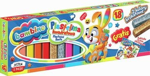 BAMBINO plastilīna kvadrāts 18 krāsās цена и информация | Принадлежности для рисования, лепки | 220.lv