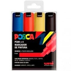 Marķieru komplekts POSCA PC-5M Basic Daudzkrāsains 4 Daudzums cena un informācija | Modelēšanas un zīmēšanas piederumi | 220.lv