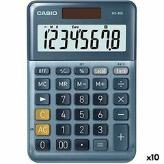 Kalkulators Casio MS-80E Zils (10 gb.) cena un informācija | Kancelejas preces | 220.lv