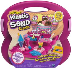 Komplekts Kinetic Sand Scents Suitcase Ice Cream Shop aromātisks + piederumi cena un informācija | Modelēšanas un zīmēšanas piederumi | 220.lv