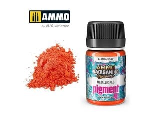 AMMO MIG - Pigments Metallic Red, 35ml, 3047 cena un informācija | Modelēšanas un zīmēšanas piederumi | 220.lv