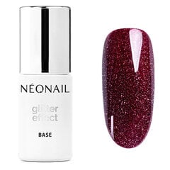 NEONAIL Hibrīda bāze 2in1 Glitter Effect Base Burgund Shine 7,2 ml cena un informācija | Nagu lakas, stiprinātāji | 220.lv