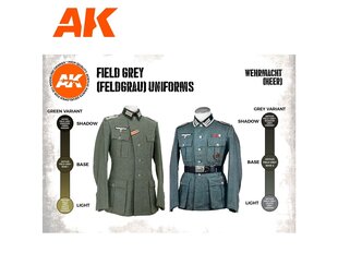 AK Interactive - 3rd generation - Akrils krāsu komplekts Wehrmacht Heer Field Grey (Feldgrau) Uniforms, AK11627 cena un informācija | Modelēšanas un zīmēšanas piederumi | 220.lv