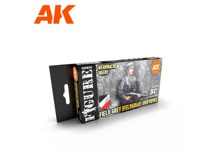 AK Interactive - 3rd generation - Akrils krāsu komplekts Wehrmacht Heer Field Grey (Feldgrau) Uniforms, AK11627 cena un informācija | Modelēšanas un zīmēšanas piederumi | 220.lv