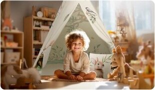 Iglo bērnu telts, Nukido vigvams, 3 gadi + cena un informācija | Bērnu rotaļu laukumi, mājiņas | 220.lv