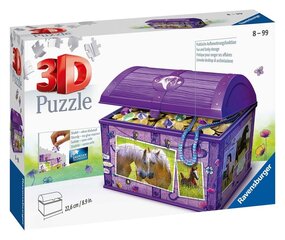 Ravensburger Puzzle 3D Zirgs skatule ar zirgiem 216 gabali 11173 cena un informācija | Puzles, 3D puzles | 220.lv