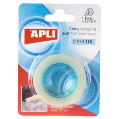 Клейкая лента APLI CRYSTAL, 19 мм х 33 м, экстрапрозрачная (2 шт.) цена и информация | Канцелярия | 220.lv