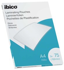 Laminēšanas aploksnes Ibico, A4, 216x303 mm, 75 mikroni, glancētas, 100 gab (1 pak.) cena un informācija | Kancelejas preces | 220.lv