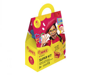 SUPER komplekts Jovi: Plastilīns 3 bloki x 50 gr + 6 veidnes un 1 rullītis plastilīnam (1 gab.) cena un informācija | Kancelejas preces | 220.lv