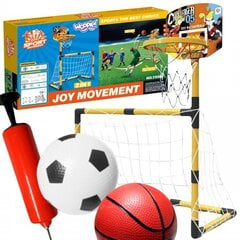 комплект баскетбольных ворот woopie 2-в-1 цена и информация | Детские игровые домики | 220.lv