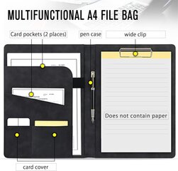 Папка-портфель Classycoo: элегантность и функциональность для бизнеса в черном цвете цена и информация | Канцелярия | 220.lv