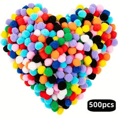 '500 gab pom poms' cena un informācija | Mīkstās (plīša) rotaļlietas | 220.lv