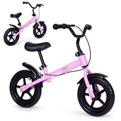 Bērnu kross velosipēds ar bremzēm, ECOTOYS, 52 cm. x 89 cm. x 58 cm, rozā krāsā cena un informācija | Balansa velosipēdi | 220.lv