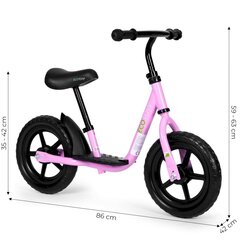 Bērnu kros velosipēds, ECOTOYS, 42 cm. x 86 cm. x 63 cm, rozā krāsā cena un informācija | Balansa velosipēdi | 220.lv