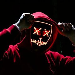 darījums cyberpunk LED sarkanā maska cena un informācija | Karnevāla kostīmi, maskas un parūkas | 220.lv