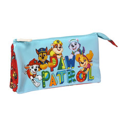 Тройной пенал The Paw Patrol Funday, красный / светло синий, 22 x 12 x 3 cм цена и информация | Пеналы | 220.lv