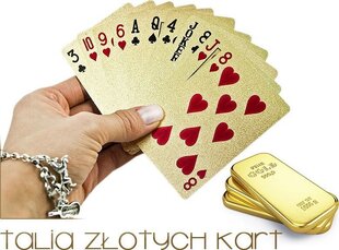 PLASTMASAS ZELTA SPĒĻU KĀRTIS cena un informācija | Azartspēles, pokers | 220.lv