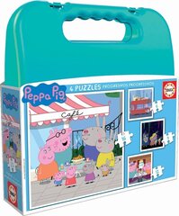 Peppa puzļu komplekts, 4 gab. cena un informācija | Puzles, 3D puzles | 220.lv