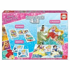 Spēles komplekts Educa Princesses Disney 4in1 cena un informācija | Galda spēles | 220.lv