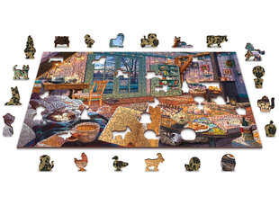 Koka puzle Wooden Puzzle Cosy Cabin – 505 pcs cena un informācija | Puzles, 3D puzles | 220.lv