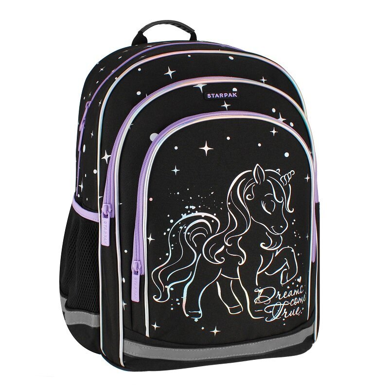 Skolas mugursoma Starpak Vienradzis Holo / Unicorn Holo цена и информация | Skolas somas | 220.lv