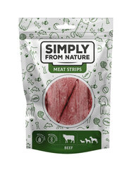 Simply From Nature Meat Strips ar liellopa gaļu, 5x80 g цена и информация | Лакомства для собак | 220.lv