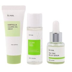 IUNIK - Centella Mini Set (toneris + serums + krēms) - ceļojumu kosmētikas komplekts ar centella asiatica цена и информация | Сыворотки для лица, масла | 220.lv