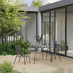 3074484 3 Piece Garden Dining Set Steel Anthracite (42722+42705) cena un informācija | Dārza mēbeļu komplekti | 220.lv