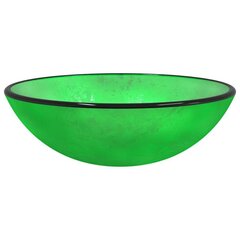 Izlietne, zaļa, 42x14cm, rūdīts stikls cena un informācija | Izlietnes | 220.lv