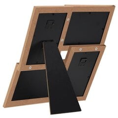 kolāžas foto rāmis, 4x(13x18 cm) attēliem, gaiši brūns MDF цена и информация | Рамки, фотоальбомы | 220.lv