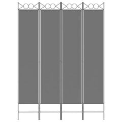 4-paneļu istabas aizslietnis, 160x220 cm, antracītpelēks audums cena un informācija | Aizslietņi | 220.lv