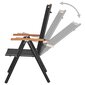 Saliekami dārza krēsli, 4 gab., alumīnijs un tekstils, melni cena un informācija | Dārza krēsli | 220.lv