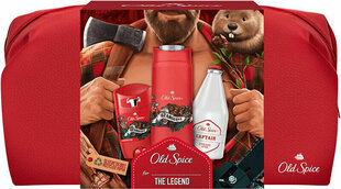 Komplekts Old Spice Bearglove vīriešiem: dušas želeja, 250 ml + dezodoranta zīmulis, 50 ml + losjons pēc skūšanās, 100 ml + kosmētikas somiņa cena un informācija | Dušas želejas, eļļas | 220.lv