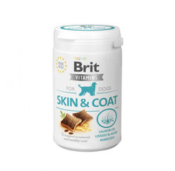 Brit Vitamins Skin&Coat добавка для ухода за шерстью и кожей собак для собак, 150 г цена и информация | Витамины, пищевые добавки, анти-паразит продукты для собак | 220.lv