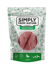 Simply From Nature Meat Strips с уткой, 5x80 гр цена и информация | Лакомства для собак | 220.lv