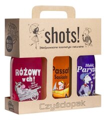 Dušas želeju komplekts Laq Shots, 3x500 ml cena un informācija | Dušas želejas, eļļas | 220.lv