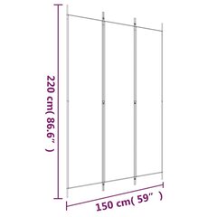 3-paneļu istabas aizslietnis, 150x220 cm, brūns audums цена и информация | Мобильные стенки | 220.lv