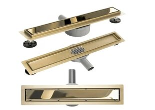 Rea Pure Neo Mirror Gold Pro 90 lineārā drenāža cena un informācija | Dušas trapi | 220.lv